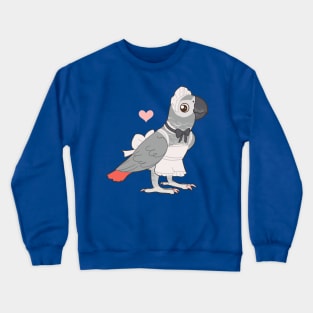 African Grey Maid Bird Crewneck Sweatshirt